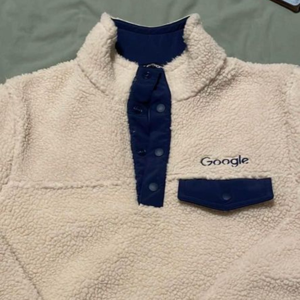 Port Authority Beige Embroidered Company Logo Xs